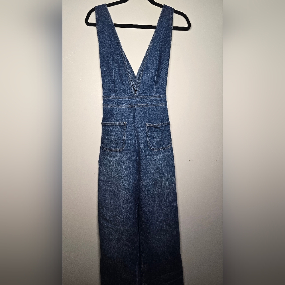 Stylish Blue Denim Jumpsuit - Picture 1 of 3